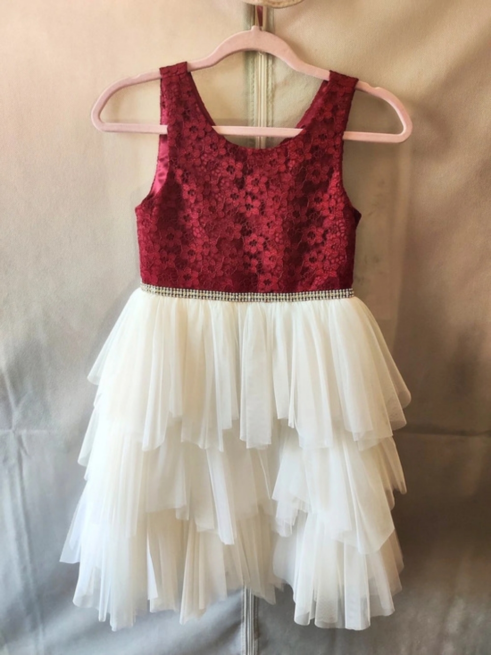 Red and White American Princess Dress